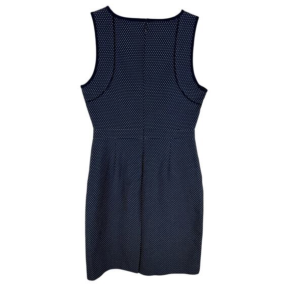 J. Crew NWOT Navy Blue White Polka Dot Sleeveless Knee Length Dress Size 4 - Picture 2 of 10
